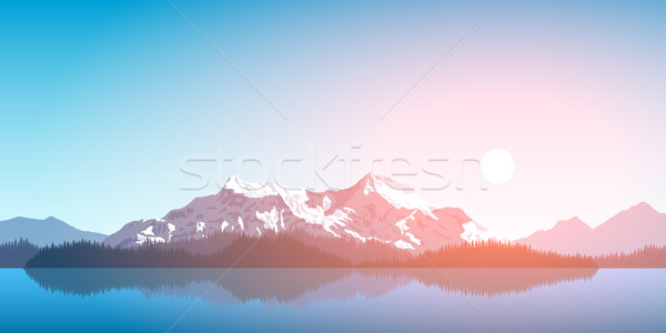 Foto stock: Montanha · alcance · paisagem · quadro · floresta · silhueta