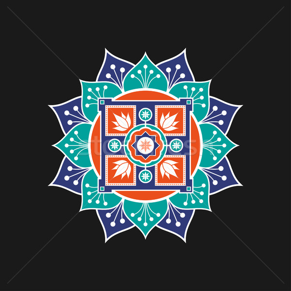 Pattern mandala isolato bianco sfondo frame Foto d'archivio © shai_halud