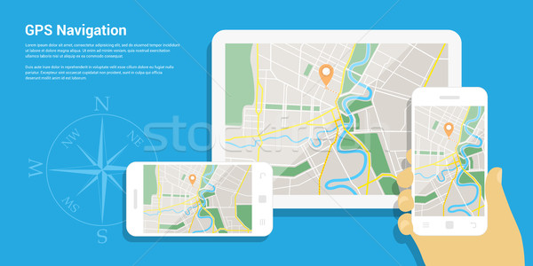 gps navigation map Stock photo © shai_halud