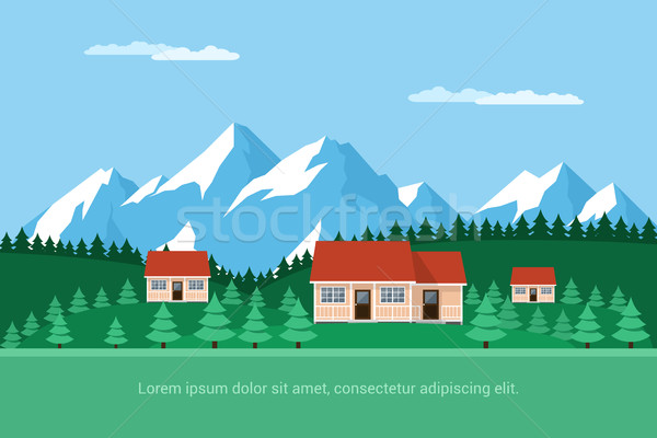 houses in the forest Stock photo © shai_halud
