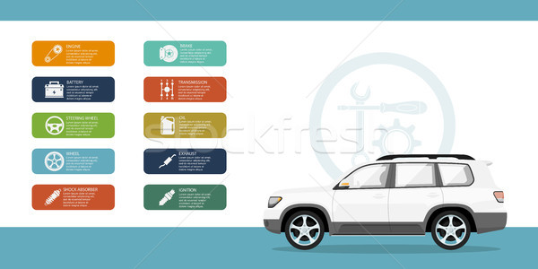 car service and repair infographic Stock photo © shai_halud