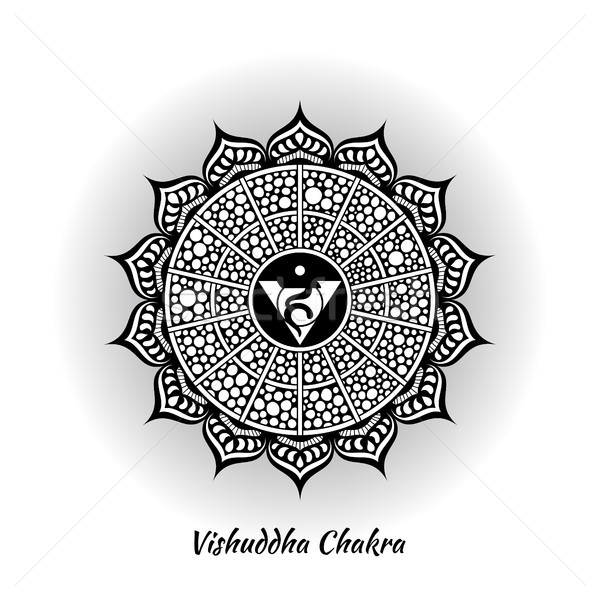 Foto stock: Chakra · projeto · símbolo · usado · hinduismo · budismo
