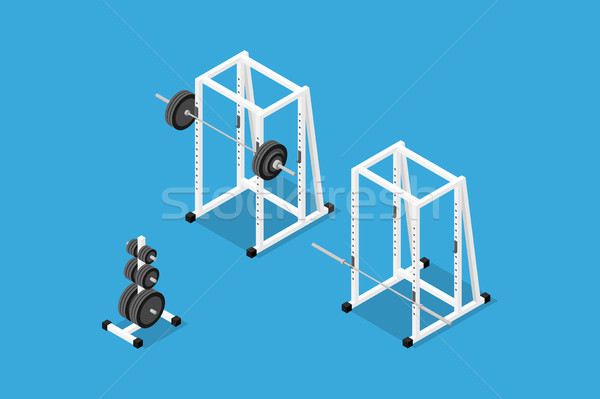 Isometric gym equipment Stock photo © shai_halud