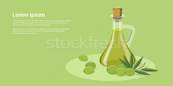 Zeytinyağı şişe resim stil örnek dizayn Stok fotoğraf © shai_halud