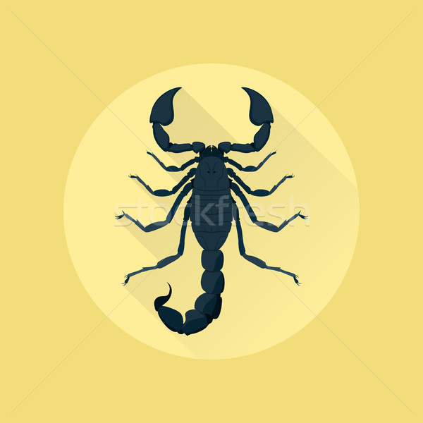 Skorpion zdjęcie żółty stylu ilustracja charakter Zdjęcia stock © shai_halud