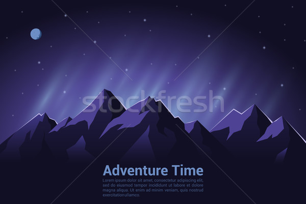 Bild Berge farbenreich Vektor Klettern Trekking Stock foto © shai_halud