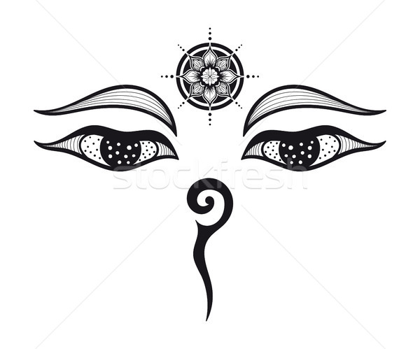 buddha eyes design Stock photo © shai_halud