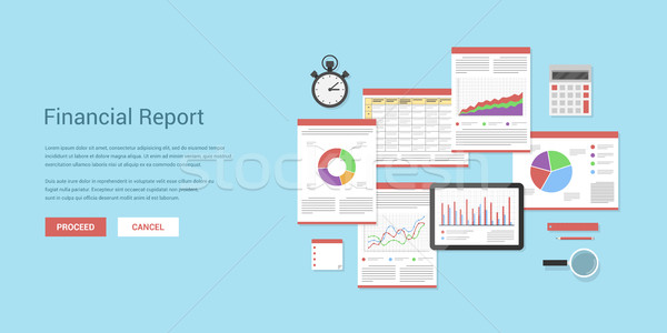 Sprawozdanie stylu ilustracja finansowych sprawozdanie finansowe Zdjęcia stock © shai_halud