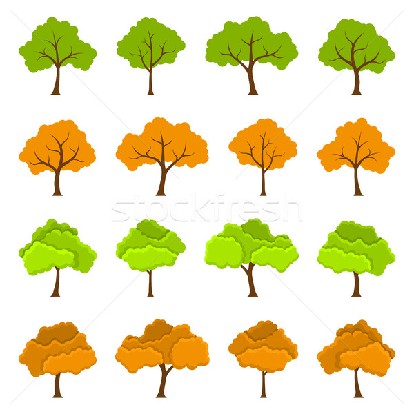 tree icons set Stock photo © shai_halud