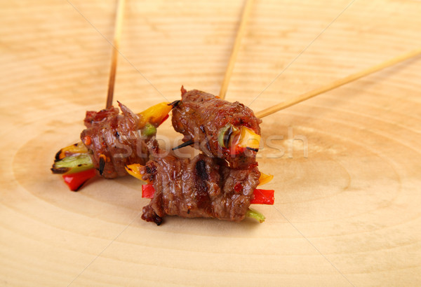 Carne aperitivo madeira prato coquetel Foto stock © shamtor