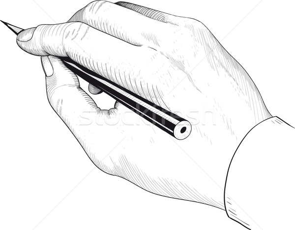 Hand with a pencil Stock photo © sharpner