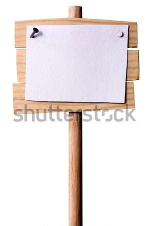 Wooden Pointer With White paper Stock photo © sharpner