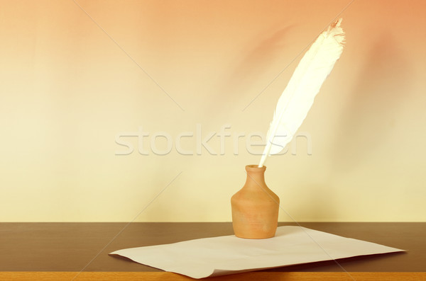 Ink Pen and Paper Stock photo © sharpner