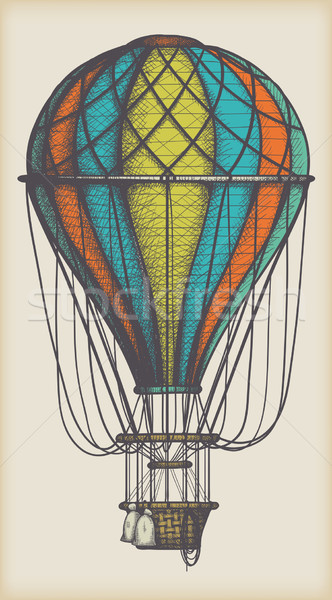 старые воздушный шар ретро воздушном шаре Vintage Сток-фото © sharpner
