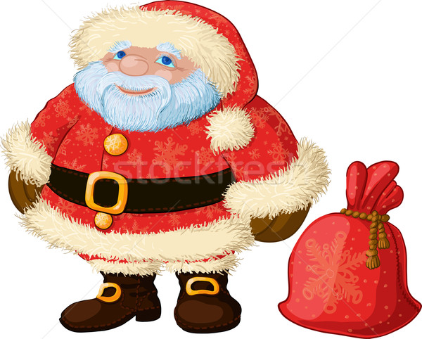 好 豐滿的 聖誕老人 袋 禮品 光明 商業照片 © sharpner