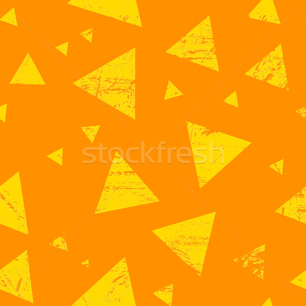 Seamless orange grunge triangle pattern Stock photo © ShawnHempel