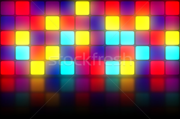 Farbenreich Retro Tanzfläche Hintergrund 80er Jahre Club Stock foto © ShawnHempel