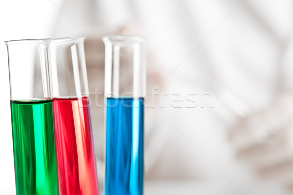 Foto stock: Químico · análise · corpo · produtos · químicos