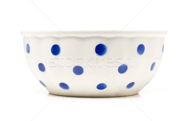 White with blue dots ceramic bowl  Stock photo © ShawnHempel