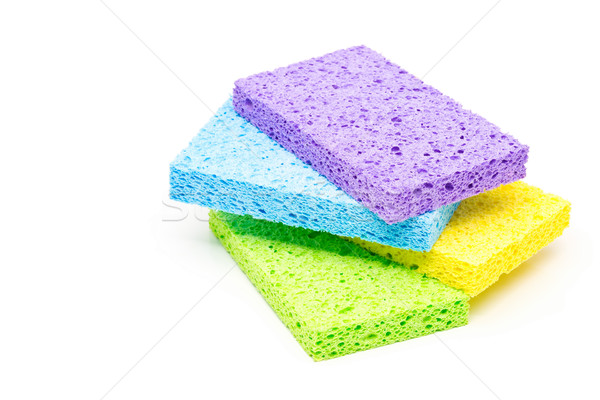 Set of clean cleaning sponges Stock photo © ShawnHempel