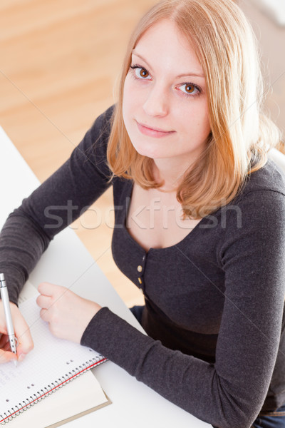 [[stock_photo]]: Jeunes · étudiant · prendre · des · notes · Homme · devoirs