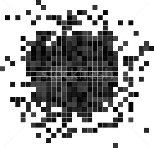 Monochrome grayscale abstract pixelated splash Stock photo © ShawnHempel