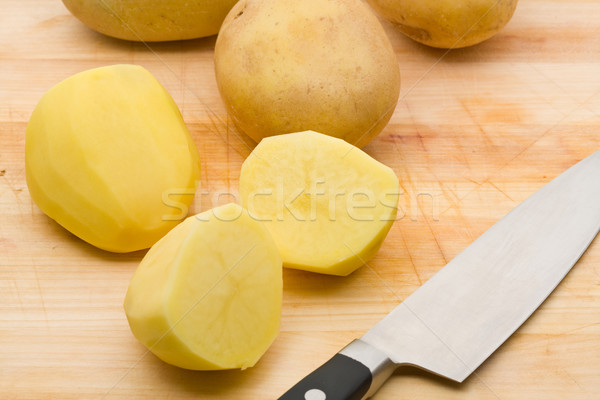 картофель органический разделочная доска продовольствие Сток-фото © ShawnHempel