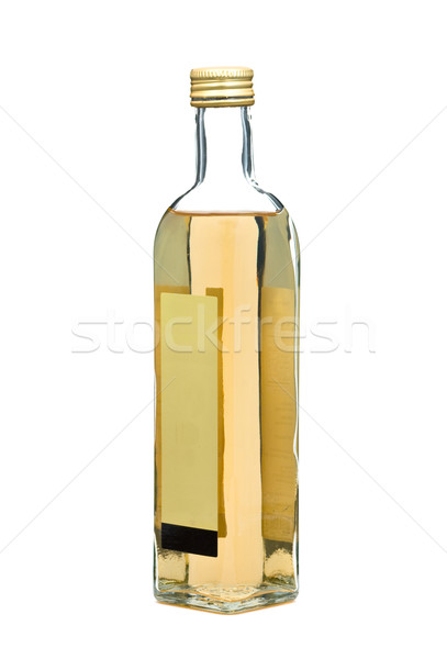 ストックフォト: 酢 · 白 · ボトル · 孤立した · クリーン · ラベル