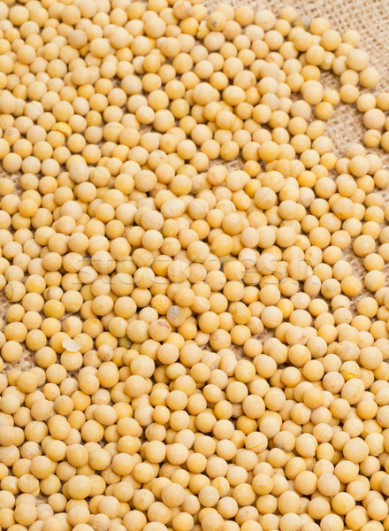 Dried soybeans on burlap Stock photo © ShawnHempel