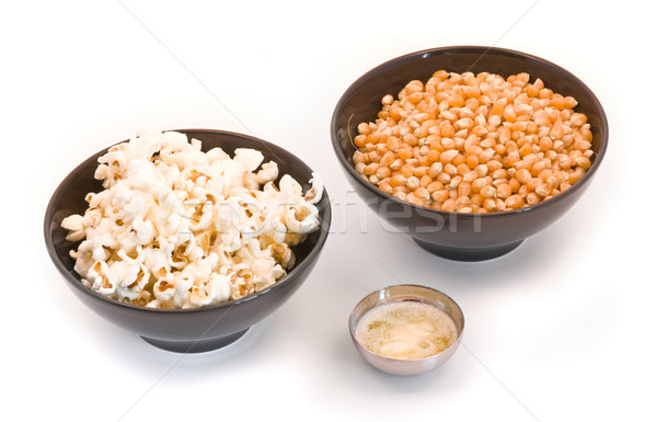 Popcorn bols maïs fondu beurre blanche [[stock_photo]] © ShawnHempel
