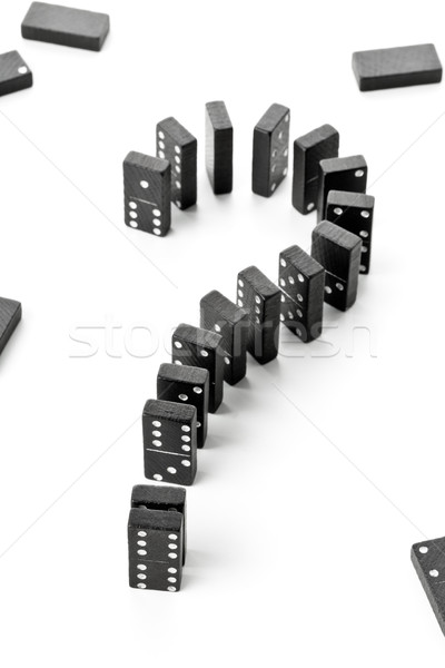 Riesgo desafiar incertidumbre dominó juego piedras Foto stock © ShawnHempel