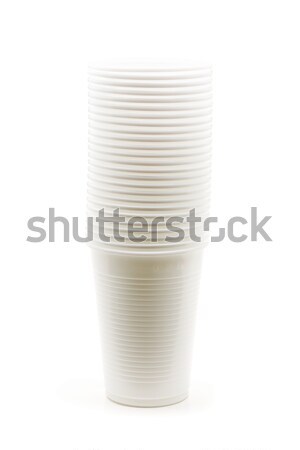 Сток-фото: белый · пластиковых · Кубок · чистой
