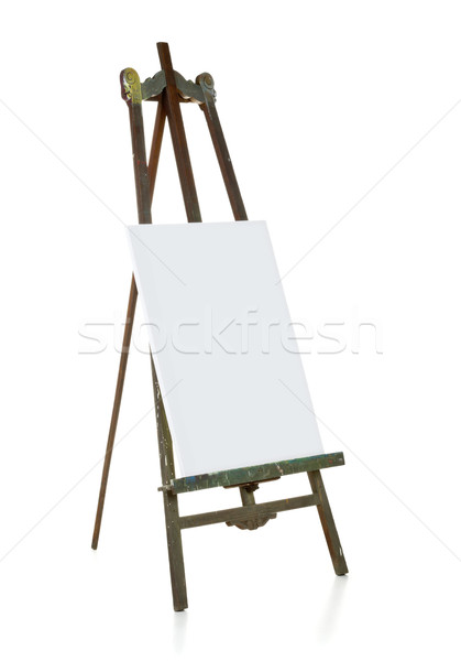 Old easel with blank canvas template Stock photo © ShawnHempel