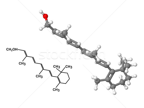 Stockfoto: Vitamine · chemische · formule · geïsoleerd · witte · model