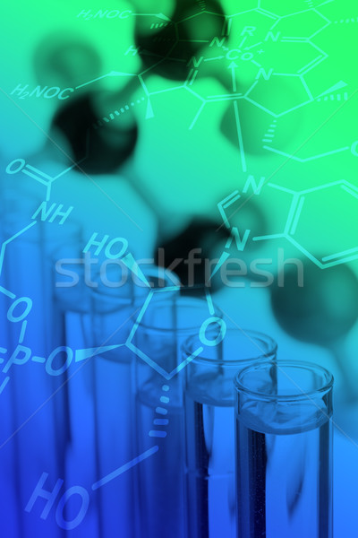 Chemie Test Rohre Modell Biologie Wissenschaft Stock foto © ShawnHempel