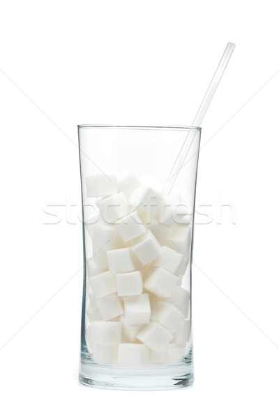 Soda zollette di zucchero vetro bianco alimentare studio Foto d'archivio © ShawnHempel