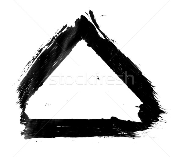 Stockfoto: Vuile · gebeitst · verf · grunge · driehoek · frame
