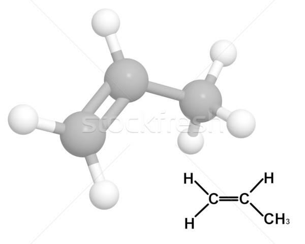 Propylene molecule with chemical formula Stock photo © ShawnHempel