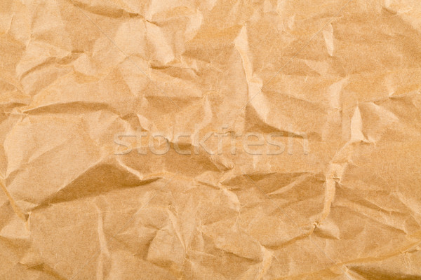 Crumbled brown empty, clean paper texture Stock photo © ShawnHempel