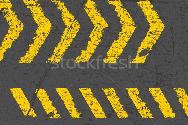 Grunge Geel weg penseel donkere Stockfoto © ShawnHempel