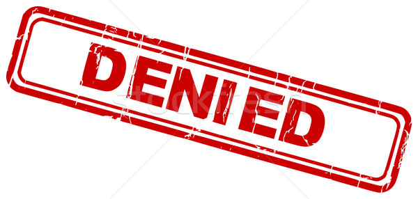 Red grungy denied rubber stamp icon isolated Stock photo © ShawnHempel