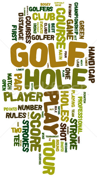 Golf címke felhő sportok szófelhő címkék Stock fotó © ShawnHempel