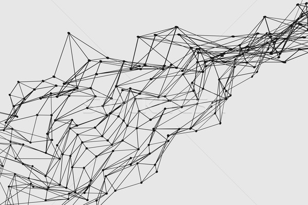 Abstract tridimensionale poligono wireframe rete struttura Foto d'archivio © ShawnHempel