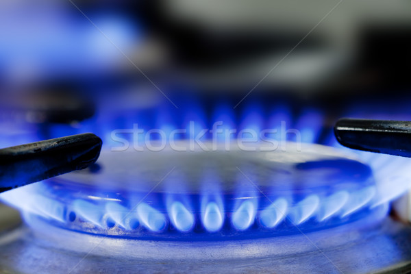 Benzin tűzhely közelkép földgáz lángok égő Stock fotó © ShawnHempel