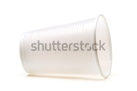 Empty, clean, white plastic cup Stock photo © ShawnHempel