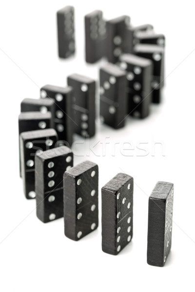 Domino game stones in a s-curve shaped row  Stock photo © ShawnHempel