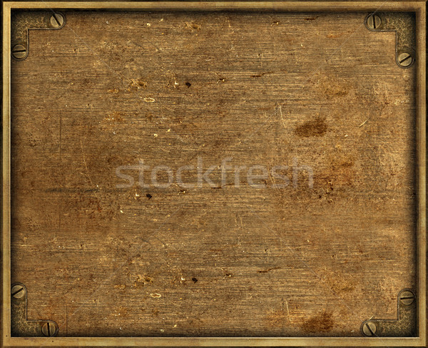 Grunge latão prato amarelo quadro fundo Foto stock © ShawnHempel