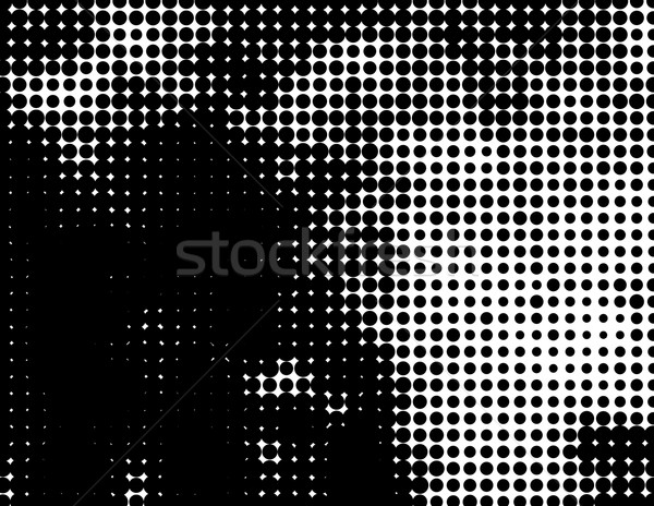 Grunge distressed black dotted halftone abstract background elem Stock photo © ShawnHempel