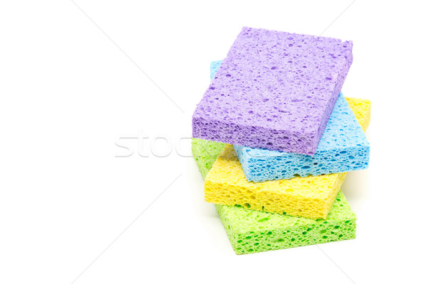 Set of clean cleaning sponges Stock photo © ShawnHempel