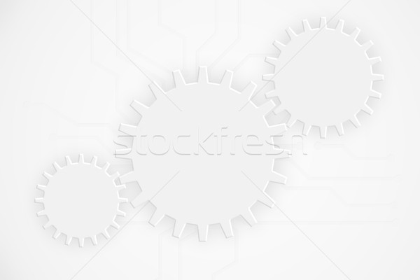 Modern abstract technology background gear wheel elements  Stock photo © ShawnHempel